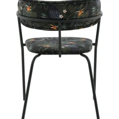 Tell karmstol - Svart blomma