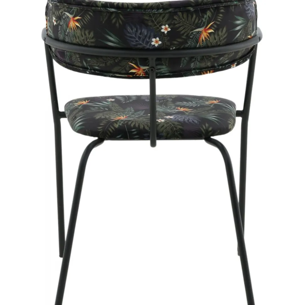 Tell karmstol - Svart blomma