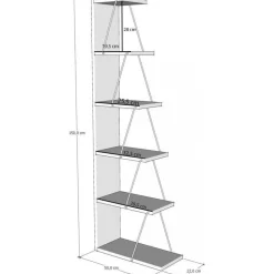 Tellus bokhylla - Antracit/svart