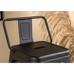 Tempe Flat barstol - Svart