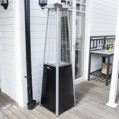 Terassvärmare 190 cm hög - Svart/Silver + Rengöringsmedel för utemöbler