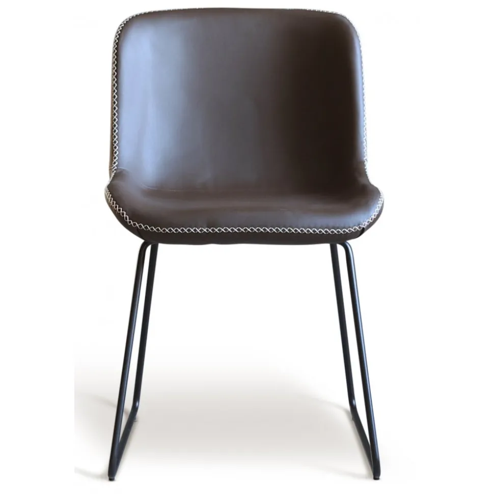 Texas matgrupp med 8 st Texas matstolar Brun PU + Texas matbord betong 200x100 cm + 5.00 x Möbeltassar