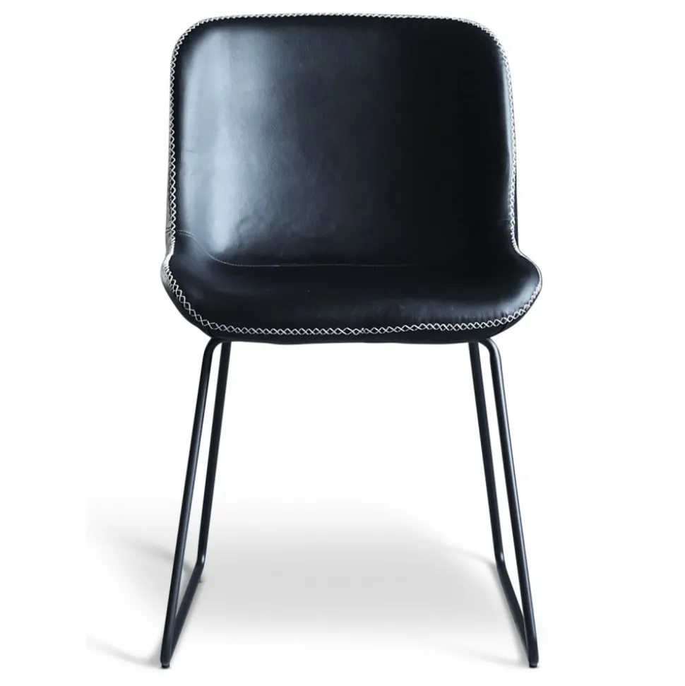 Texas matgrupp med 8 st Texas matstolar Svart PU + Texas matbord betong 200 cm + 8.00 x Stolsdyna