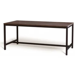 Texas matgrupp med 6 st Texas matstolar Brun PU + Texas matbord mörkbrun ek 180x90 cm + 6.00 x Stolsdyna