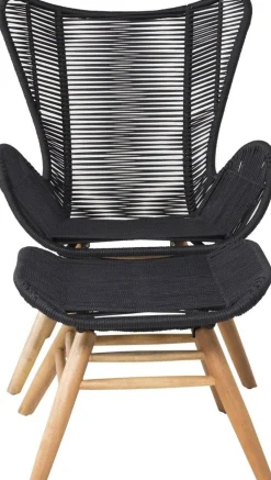 Tingeling fåtölj - Svart/Natur + Rengöringsmedel för utemöbler