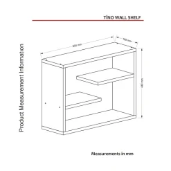 Tino vägghylla - Valnöt