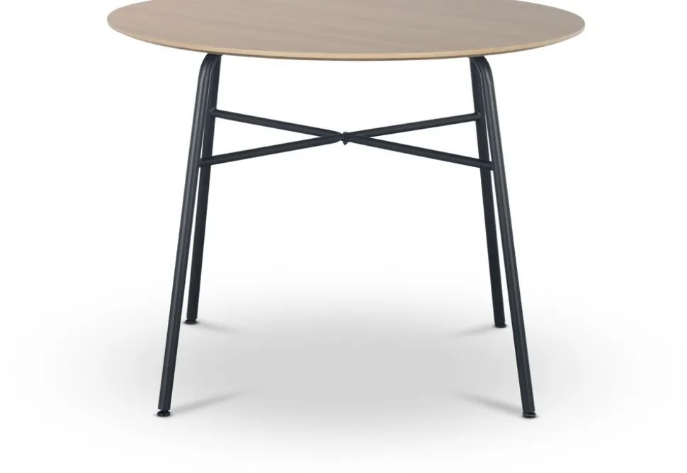 Tofta matbord Ø100 cm - Ljust trä + Möbeltassar