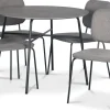 Tofta matgrupp Ø100 cm bord i betongimitation + 4 st Lokrume grå stolar + 3.00 x Möbeltassar