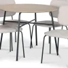 Tofta matgrupp Ø100 cm bord i ljust trä + 4 st Lokrume beige stolar + 3.00 x Möbeltassar
