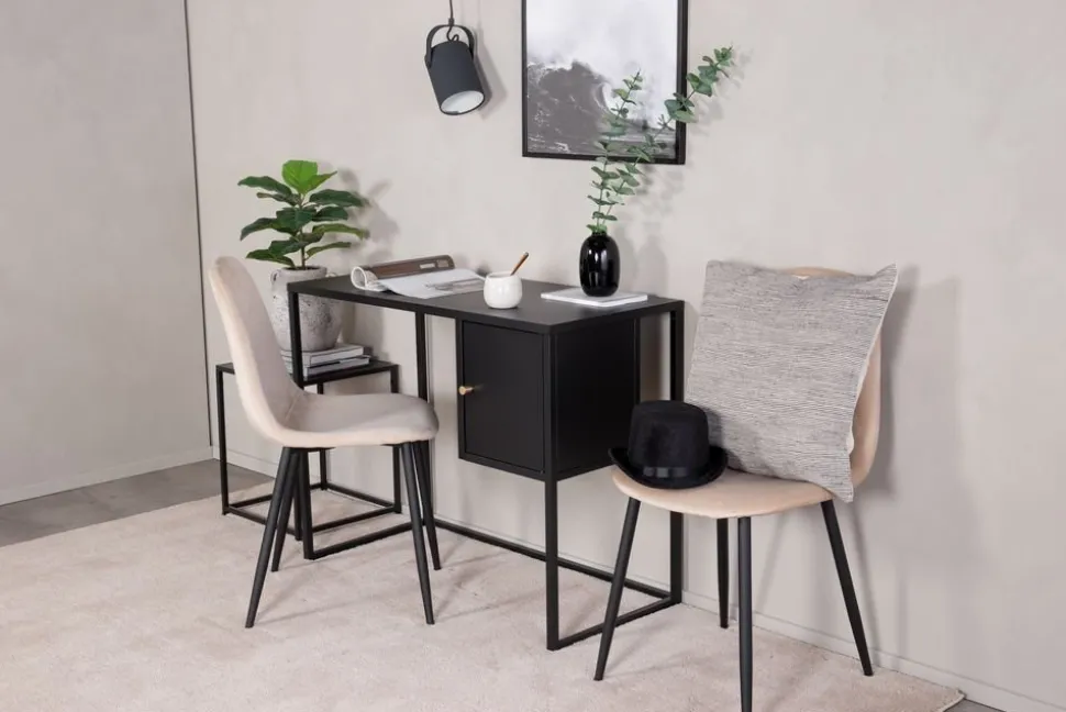 Torsnäs svart skrivbord med låda