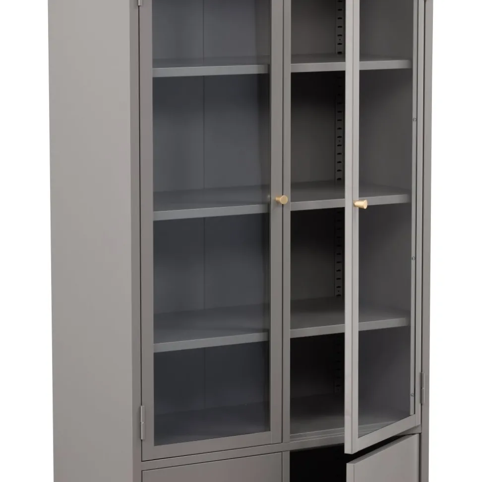 Torsnäs vitrinskåp - Ljusgrå