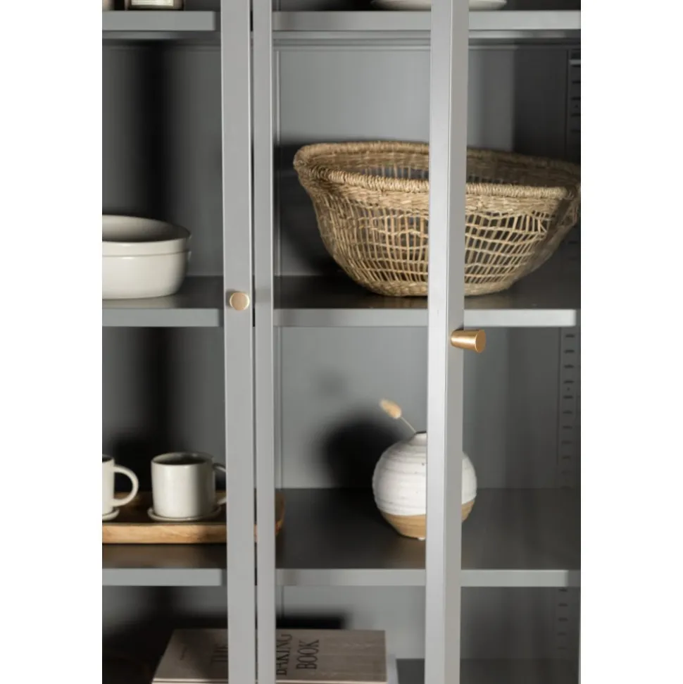 Torsnäs vitrinskåp - Ljusgrå