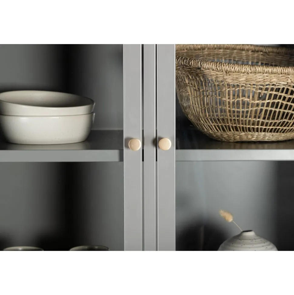 Torsnäs vitrinskåp - Ljusgrå