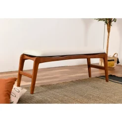 Touch sittbänk - Valnöt/cream