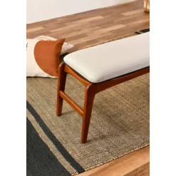 Touch sittbänk - Valnöt/cream