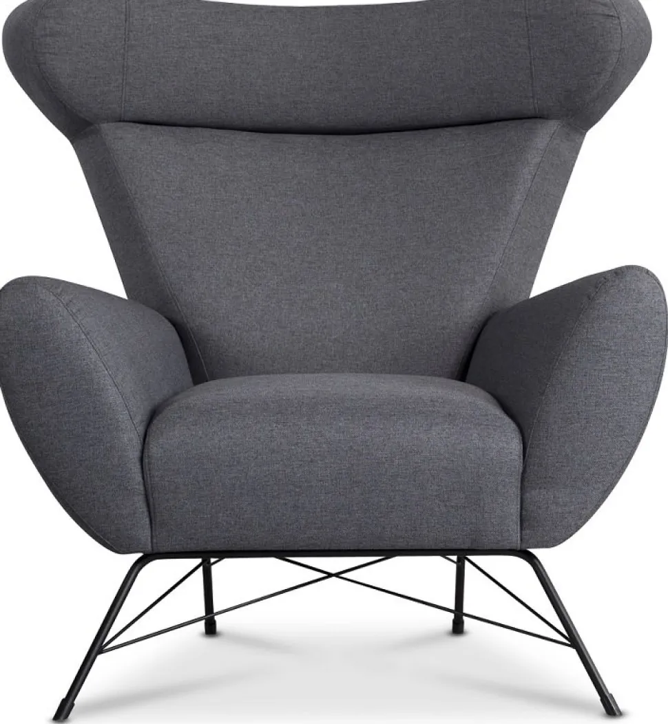 Town fåtölj mörkgrå (Tyg)