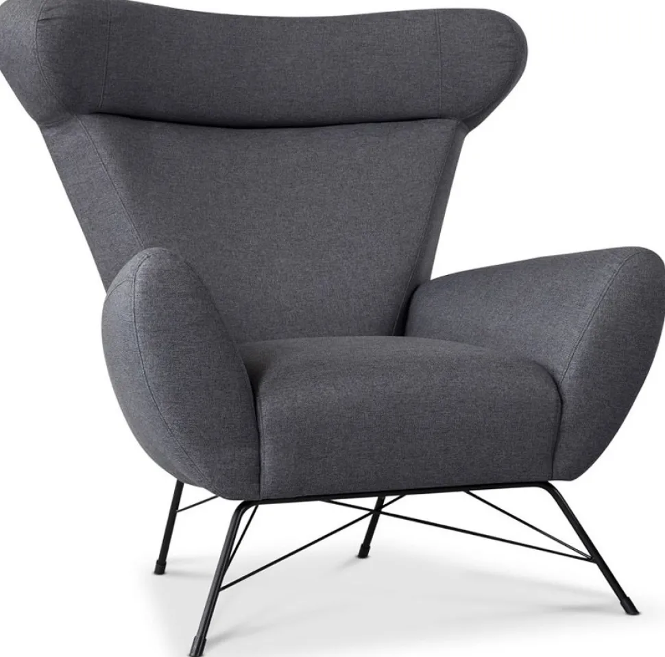 Town fåtölj mörkgrå (Tyg)