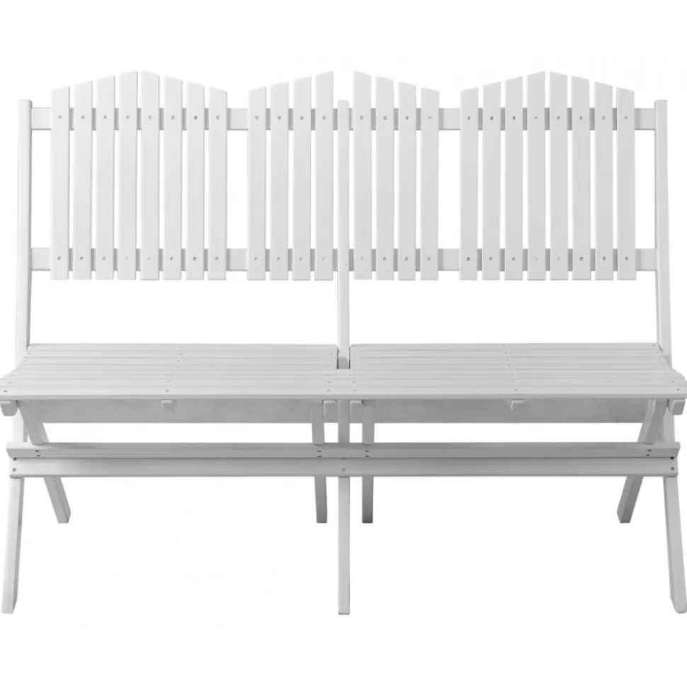 Trädgårdssoffa Vit - Haväng + Textilskydd för utemöbler