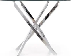 Trend runt glasbord Ø100 cm med kromat underrede + Möbeltassar