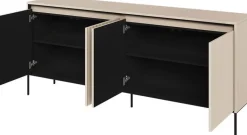 Trend skänk B193 cm - Beige/svart