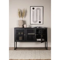 Trerike skänk - Svart