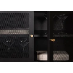 Trerike skänk - Svart + Möbeltassar