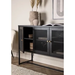 Trerike skänk - Svart + Möbeltassar