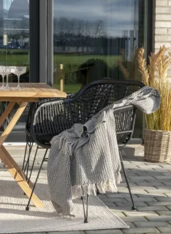 Trieste utestol med dyna - Svart