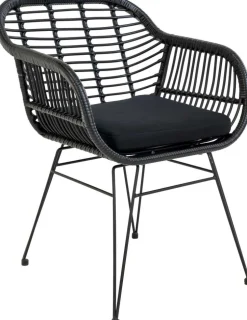 Trieste utestol med dyna - Svart + Textilrengöring för möbler