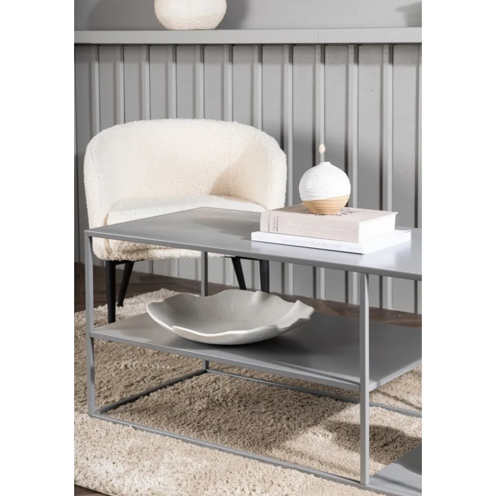 Träne soffbord 120 x 50 cm - Ljusgrå