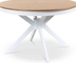 Tromsö runt matbord 120 cm - Vit / Ek + Fläckborttagare för möbler