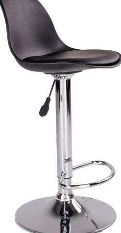 Trondheim Barstol - Svart/krom