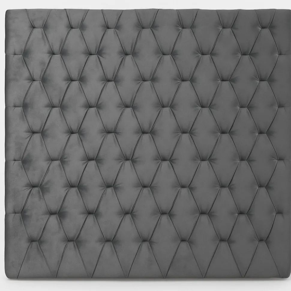 Tropic sänggavel 160 cm - Grå sammet