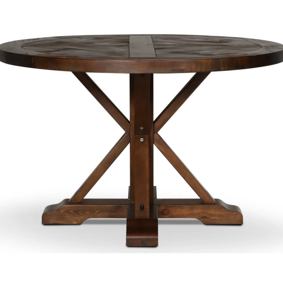 Tuva runt matbord Ø120 cm - Brun vintage