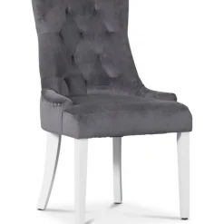 Tuva Stol i grå sammet + Textilrengöring för möbler