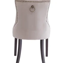 Tuva stol med handtag i ryggen - Gråbeige + Möbeltassar