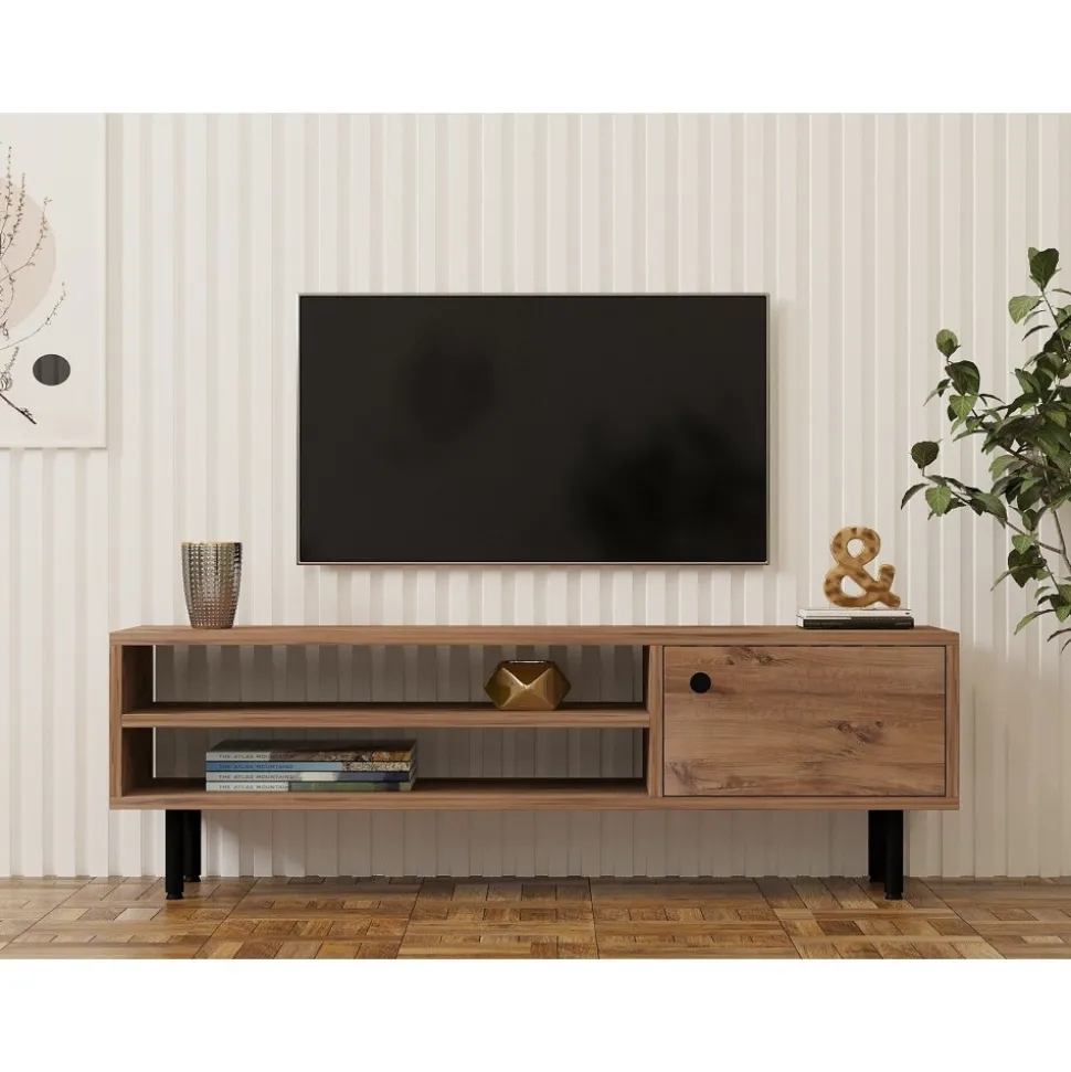 Tv-bänk 120 cm bred i furu - Rosvik