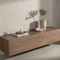 Tv-bänk i valnöt 160 cm - Fredslund