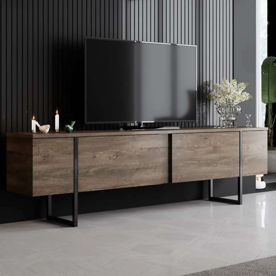 TV-bänk Lux i valnöt - 180 cm