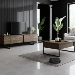 TV-bänk Lux i valnöt - 180 cm