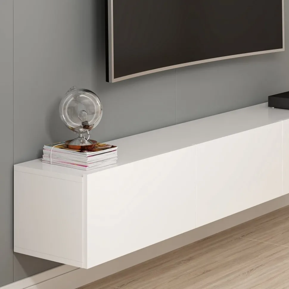 TV-bänk Rigel i vitt - 180 cm