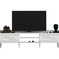 TV-bänk Vit 183,6 cm bred