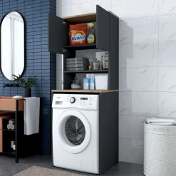 Tvättmaskinskåp med förvaring