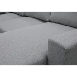 U-soffa med förvaring 367 cm grå