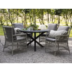 Utebord Ø112 cm svartlaserad - Scottsdale