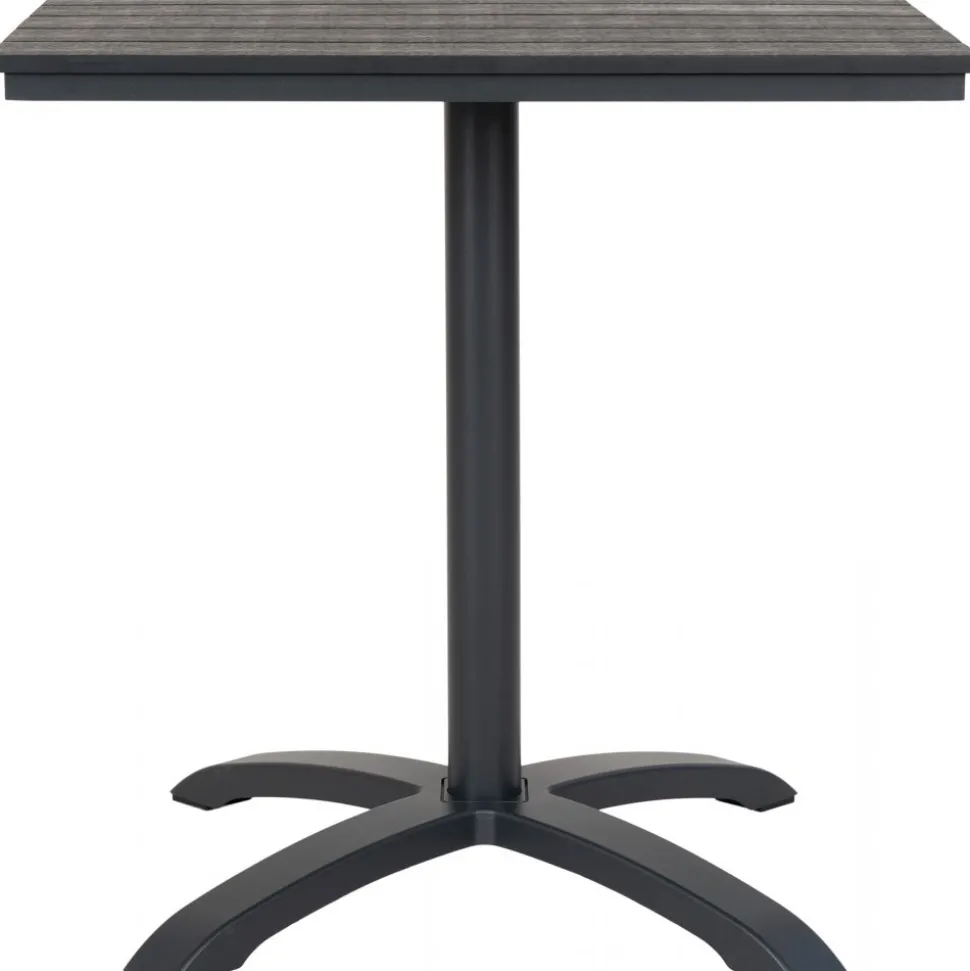 Utebord 70 x 70 cm - Grå/svart + Rengöringsmedel för utemöbler