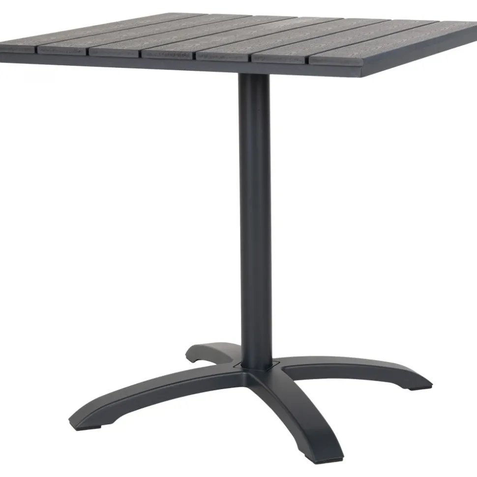 Utebord 70 x 70 cm - Grå/svart + Rengöringsmedel för utemöbler