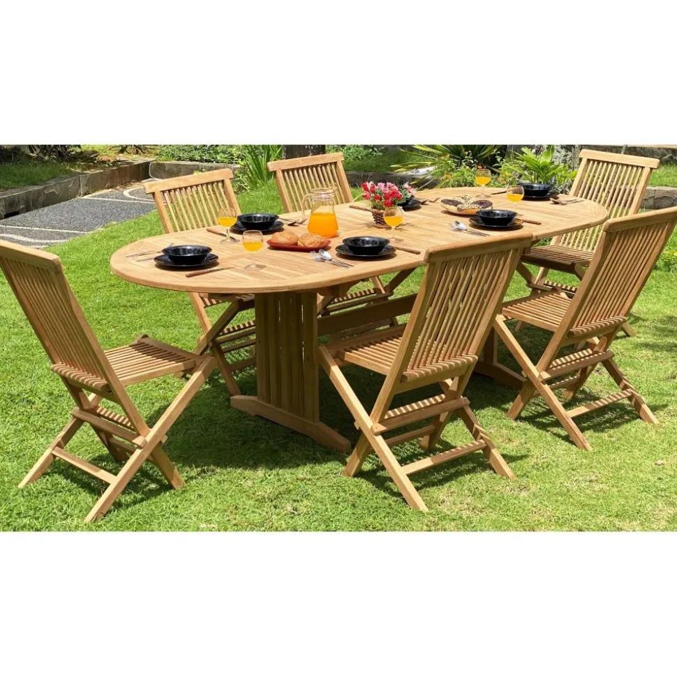 Utebord i teak 180/240 cm - Saltö