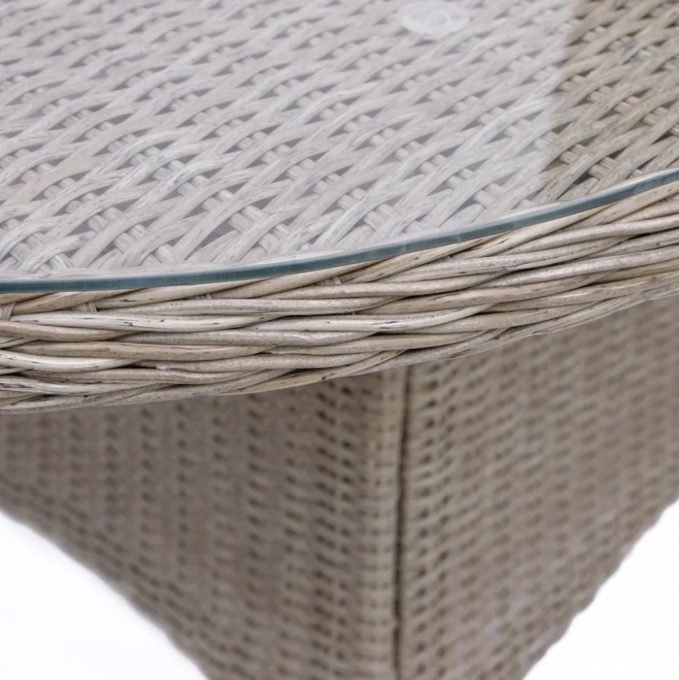 Utebord ovalt 230x100 cm - Natur