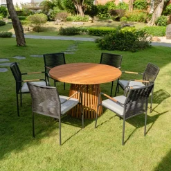 Utebord runt Ø120 cm + Rengöringsmedel för utemöbler